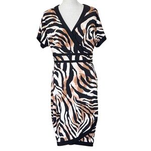 Joseph Ribkoff Animal Print Sheath Dress Size 12 NWT